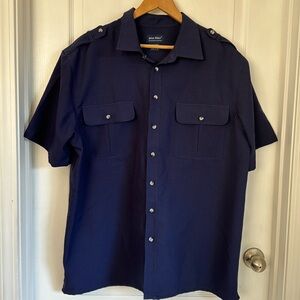 JOHN BLAIR MENS FRONT BUTTON DOWN SHIRT SZ XL